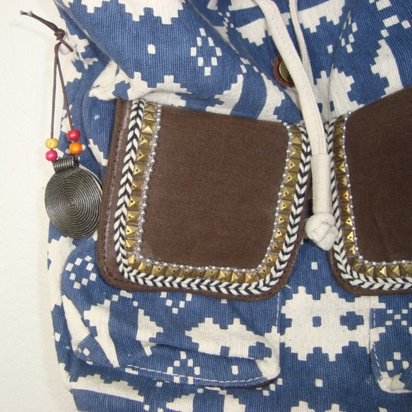 NEW! CATORI Sand N Sun Boho Southwest Embroidered Embellished Backpack main image 9